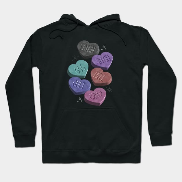 Creepy Heart Candy Hoodie by Sasyall